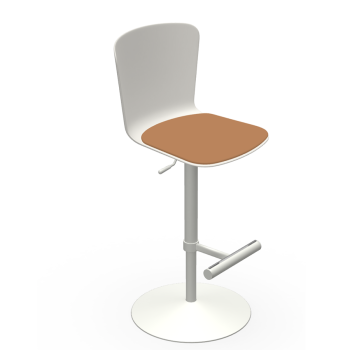 Calla S/P SG stool in polypropylene or padded, adjustable in height