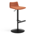 Cover SG TS stool in swivel and adjustable metal covered in fabric or leather by Midj