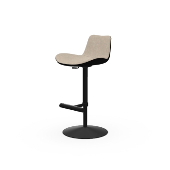 Dalia SG TS stool in metal, swivel and adjustable, with padded seat by Midj