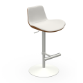 Dalia SG TS stool in swivel and adjustable metal covered in fabric or leather by Midj