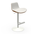 Dalia SG TS swivel and adjustable metal stool with padded seat by Midj