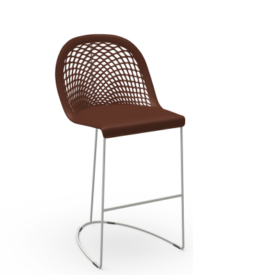 Guapa M CU stool in leather by Midj