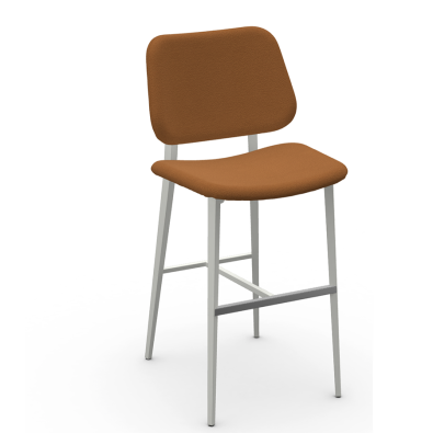Dalia M TS stool in metal covered in fabric or leather by Midj