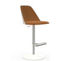 Lea TS stool in metal covered in fabric or leather by Midj