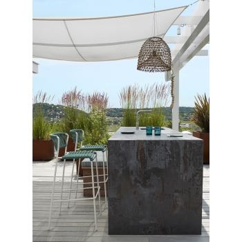 Lisa Filò armchair in Scab design nautical rope webbing