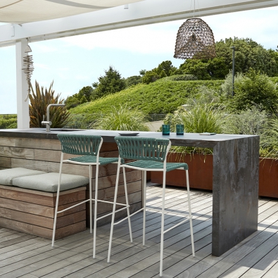 Lisa Filò armchair in Scab design nautical rope webbing