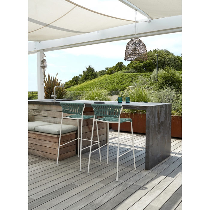 Lisa Filò armchair in Scab design nautical rope webbing