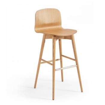Liù stool in metal, wood, covered in fabric, leather, leather with horizontal stitching or wrinkles