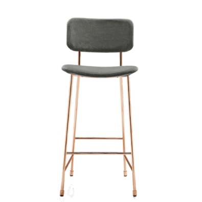 Master M TS stool in metal covered in fabric or leather by Midj