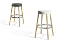 Natural Gim 75 stool in technopolymer and beech Scab design