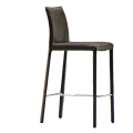 Nuvola HM TS stool in metal covered in fabric or leather by Midj