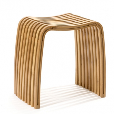 Stool Order Cipol Stool in lacquered and hot bent Bamboo