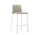 Silvy M TS stool in metal covered in fabric or leather by Midj