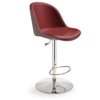 Sonny stool upholstered in fabric or leather by Midj