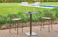 Street stool by Ingenia Bontempi in stackable steel for indoors and outdoors