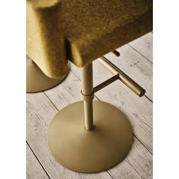 Toy SG TS swivel and adjustable metal stool covered in fabric or leather by Midj
