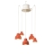 5 LIGHTS pendant lamp DECO' BERIMBAU C2605 by Ferroluce