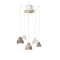 5 LIGHTS suspension lamp - soft mix DECO' BERIMBAU C2609 by Ferroluce