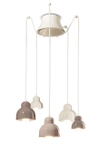 5 LIGHTS suspension lamp - soft mix DECO' BERIMBAU C2609 by Ferroluce