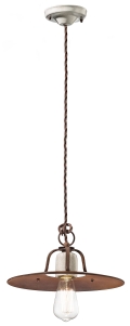 Antique suspension d.30 RETRO' GRUNGE C1432 by Ferroluce