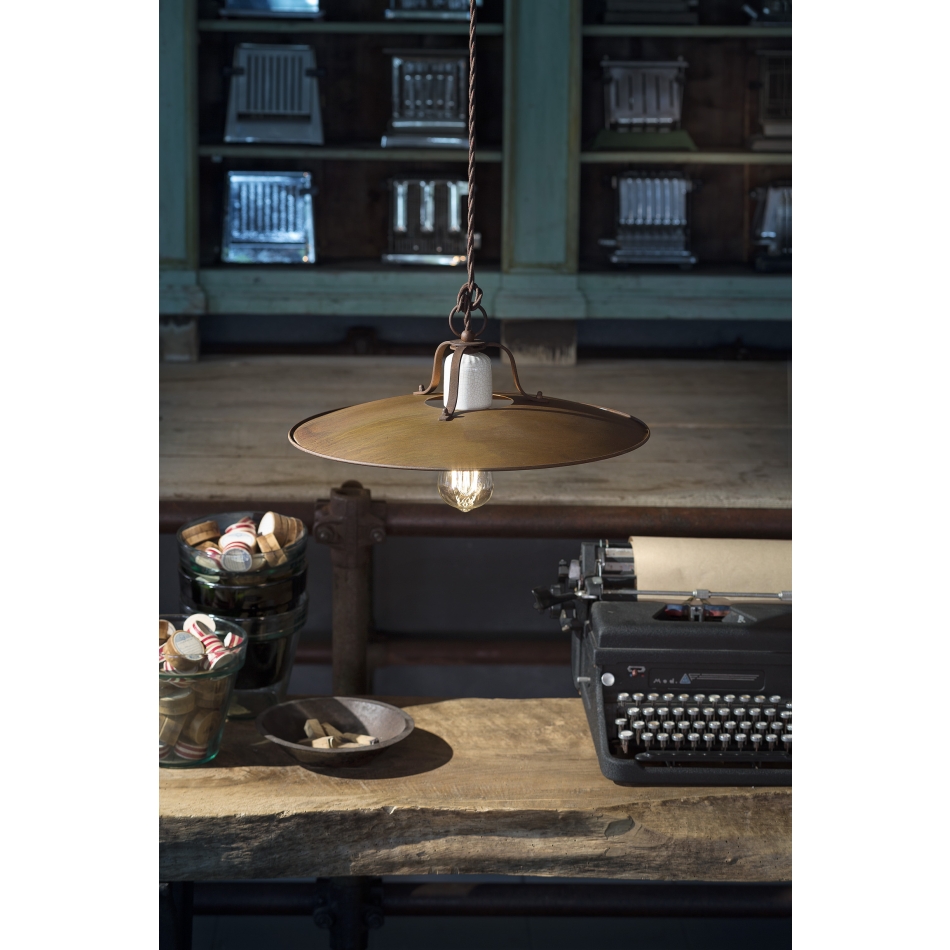 Antique suspension d.40 RETRO' GRUNGE C1433 by Ferroluce