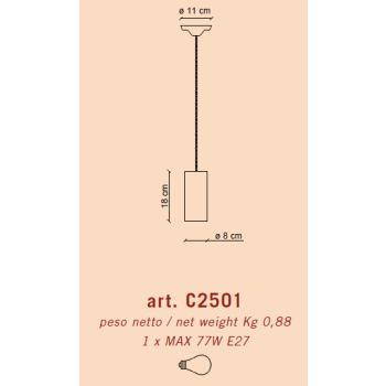 WIDE CYLINDER SUSPENSION DECO' PI C2501