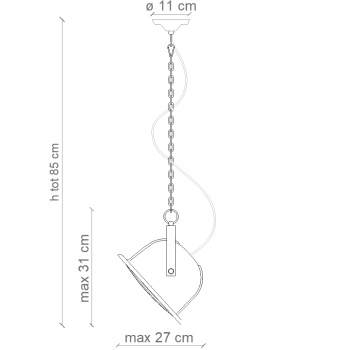 RETRO' INDUSTRIAL SUSPENSION C1657