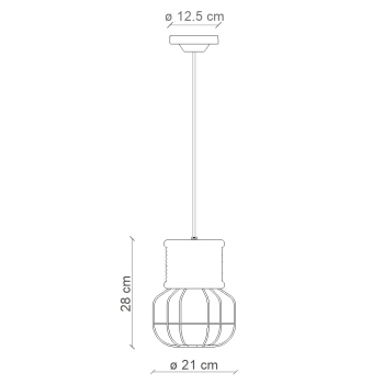 RETRO' INDUSTRIAL SUSPENSION C2340