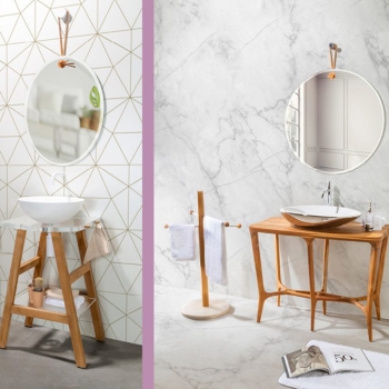 Le Cuir CP601 mirror by Cipì round or oval