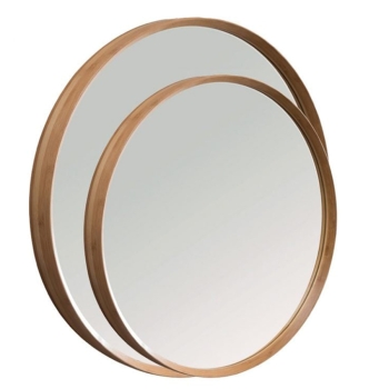 Cipì Ordina Round CP601 mirror with bamboo frame