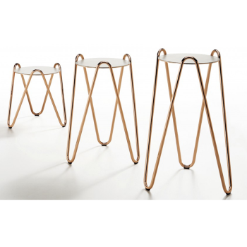 Apelle Chic coffee table in leather or ceramic by Midj