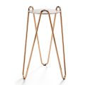 Apelle Chic coffee table in leather or ceramic by Midj