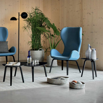 Clessidra table with metal base or covered in wood by Midj
