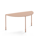 Hoodi Coffee Table in metal and leather by Midj