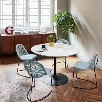 Infinity coffee table with metal structure by Midj