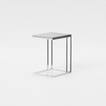 Pezzani Lamina coffee table in stainless steel and laminate top