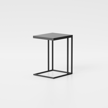 Lamina coffee table by Pezzani in sablè steel and laminate top