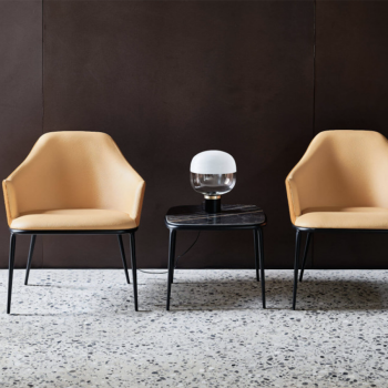 Lea Coffee Table in metal and wood or ceramic by Midj