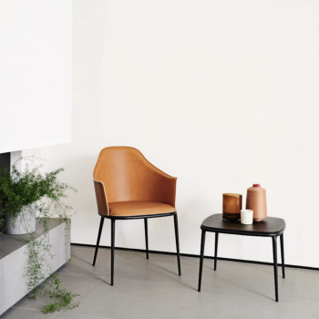 Lea Coffee Table in metal and wood or ceramic by Midj