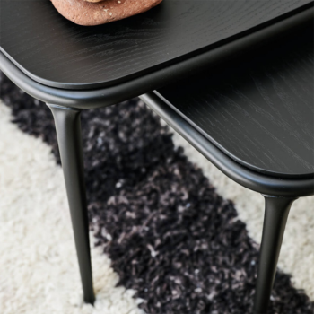 Lea Coffee Table in metal and wood or ceramic by Midj