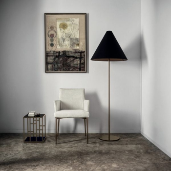 Manhattan Bontempi coffee table in lacquered steel and crystal