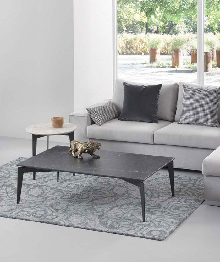 Nordic Coffee Table By Pezzani Steel Structure And Ceramic Top