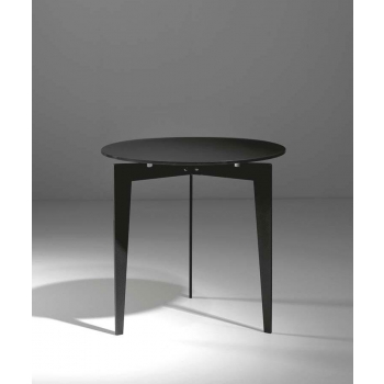 Nordic coffee table by Pezzani with painted steel frame and tempered glass top