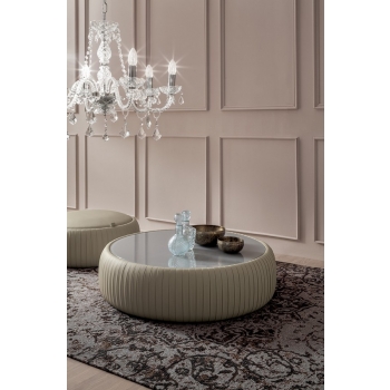 Plisse 'table or Pouf by Tonin Casa in ecopelle