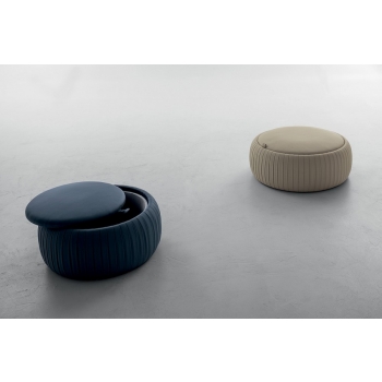 Plisse 'table or Pouf by Tonin Casa in ecopelle