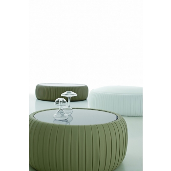 Plisse 'table or Pouf by Tonin Casa in ecopelle