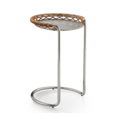 Guapa Coffee Table in metal and leather by Midj