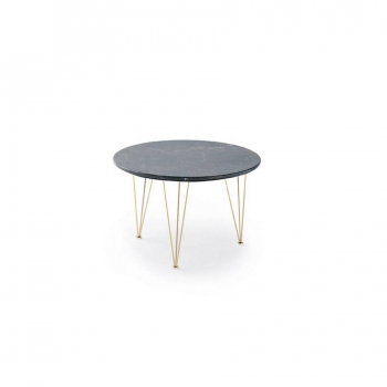 Parrot coffee table with elegant round marble top