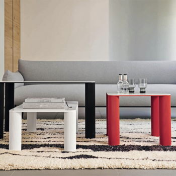 Guapa Coffee Table in metal and leather by Midj