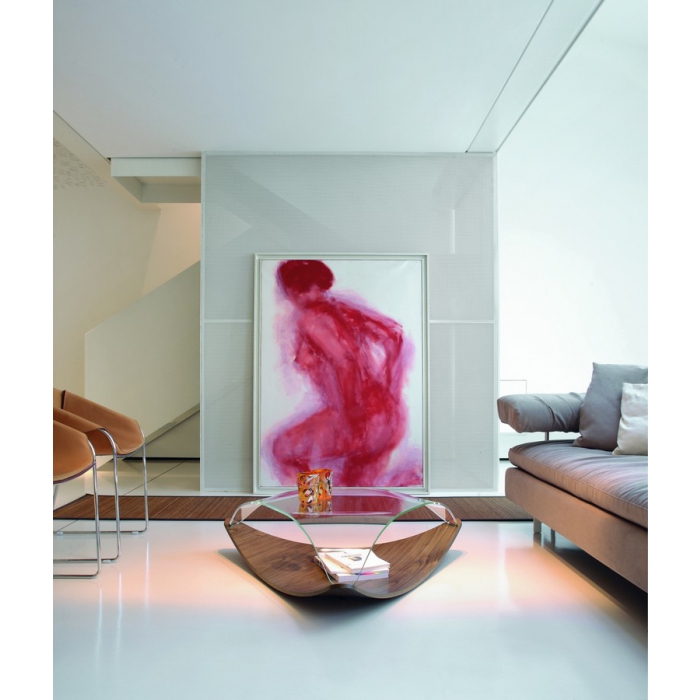 Toni's Quiet Coffee Table Wooden house and glass top